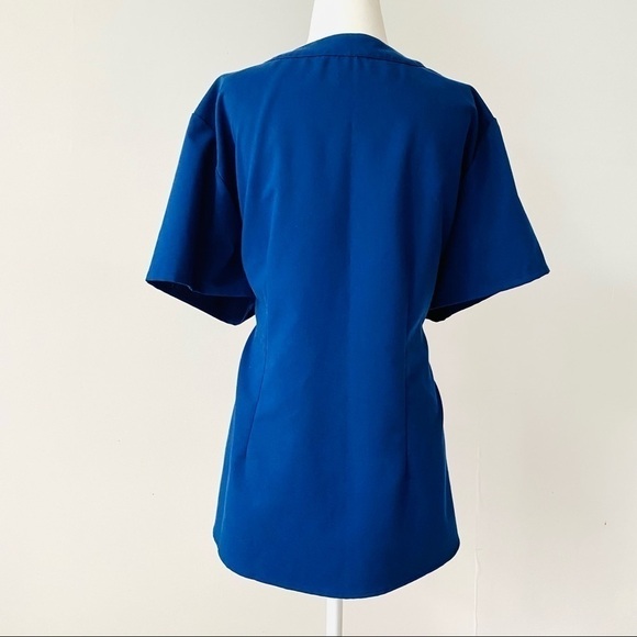Healing Hands Blue Plus Size Scrub Top 3X - Picture 3 of 8